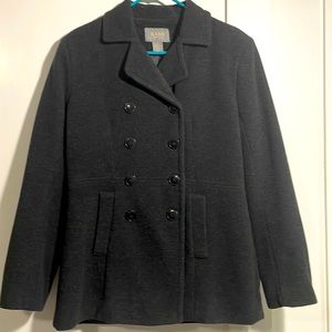Beautiful Bass Wool Pea Coat Charcoal Grey size Medium